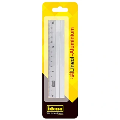 Abbildung von Idena 602121 Alu Lineal, 15 cm, silber, 1 Stück