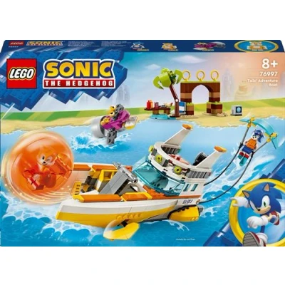 Abbildung von LEGO Sonic The Hedgehog Tails’ Abenteuerboot, interaktives Boot Spielzeug mit Videospiel Charakteren und Wasserski, Geschenk für Jungen, Mädchen Gamer ab 8 Jahren 76997