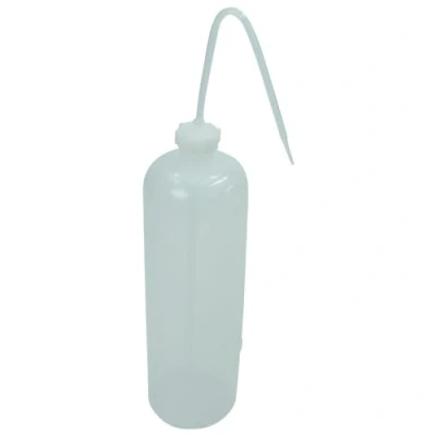 Abbildung von hünersdorff Spritzflasche 1000ml, LD PE, lebensmittelgeeignet, für besonders feine Dosierung, mit stabilem Spritzrohr, Küche, Labor oder Hobby, transparent, Natur