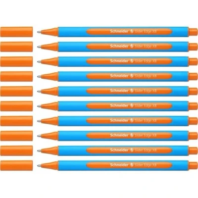 Abbildung von Schneider 152206 Slider Edge XB Kugelschreiber (Strichstärke: XB, dokumentenecht, Dreikant Stift) 10er Packung orange