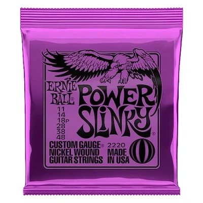 Abbildung von Ernie Ball Power Slinky Nickel Wound E Gitarrensaiten, Stärke 11 48