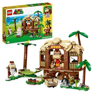 Abbildung von LEGO Super Mario Donkey Kongs Baumhaus Erweiterungsset, baubares Spielzeug mit 2 Figuren zum Kombinieren einem Starterkurs, Spielset für Kinder, Jungen und Mädchen ab 8 Jahren 71424