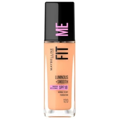 Abbildung von Maybelline New York Make Up, Fit Me! Foundation mit LSF18, Für makellose Haut, Alle Hauttypen, Nr. 120 Classic Ivory, 30 ml