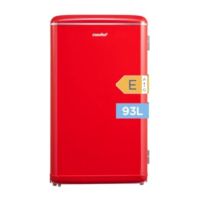Abbildung von Comfee&#039; RCD93RE2EURT(E) kühlschrank Klein, 93 Liter Retro Kühlschrank, Mini mit verstellbare Thermostat, Silent, geeignet für Zuhause, Büro und Hotel, Rot