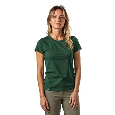 Abbildung von ALPIN LOACKER Merino Shirt Damen Kurzarm Das T für Wandern und Outdoor I atmungsaktives Thermoshirt Sport Unterwäsche Damen, Dunkel Grün M