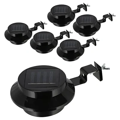 Abbildung von Cepewa Solar Dachrinnenleuchte 6er Set │ 12x6x12cm Kunststoff Eisen Lampe LED Leuchte Dachrinnenbeleuchtung Outdoorlight (1 x Dachrinnenleuchte)