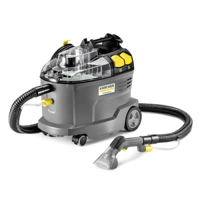 Abbildung von Kärcher Waschsauger Puzzi 8/1, leistungsstark, für die Reinigung von Polstern, Fleckentfernung auf textilen Flächen, inkl. ergonomischer, kurzer Polsterdüse, Schwarz