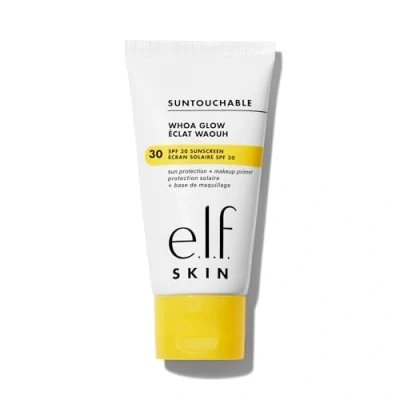Abbildung von e.l.f. SKIN Suntouchable Whoa Glow LSF 30, Leichter Sonnenschutz &amp; Grundierung Für Ein Strahlendes Finish, Hergestellt Mit Hyaluronsäure, Vegan Tierversuchsfrei, Verpackung Kann Variieren, Sunbeam