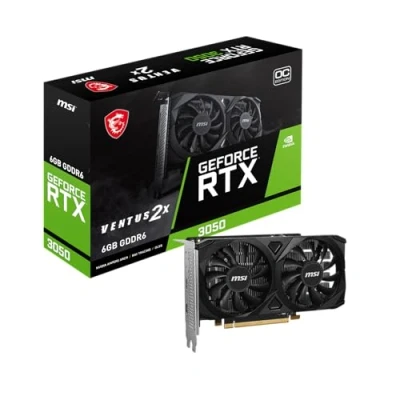 Abbildung von MSI GeForce RTX 3050 Ventus 2X E 6G OC 6GB GDDR6, 14 Gbps, 96 bit