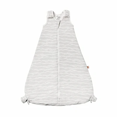 Abbildung von Ergobaby On The Move Ganzjahres Baby Schlafsack mit Füßen Gurtschlitz 18 36 Monate Baumwolle TOG 1.0 Sommer Winter, Silver Waves