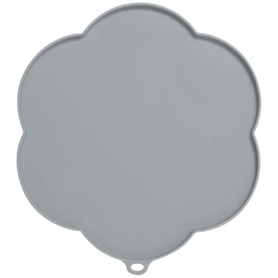 Abbildung von Catit Silikonmatte in Blumenform, wasserdichte Unterlage für Trinkbrunnen, 30cm, grau, 1 Stück (1er Pack)