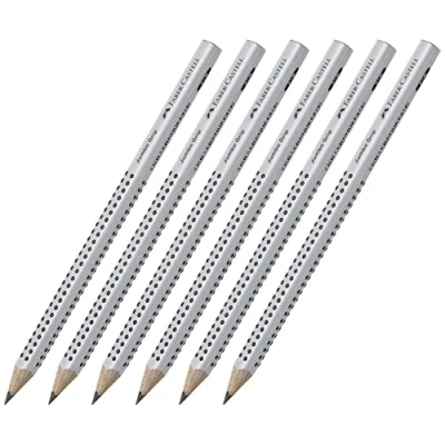 Abbildung von Faber Castell 111900 Bleistift Jumbo Grip, Härtegrad 2=B (6 Stück)