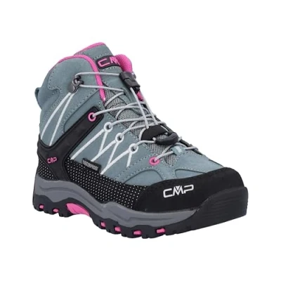 Abbildung von CMP Unisex Kinder Kids Rigel Mid Trekking Shoes Wp Schuhe, Grün Fluo Lila Mineral Green Purple Fluo, 33 EU