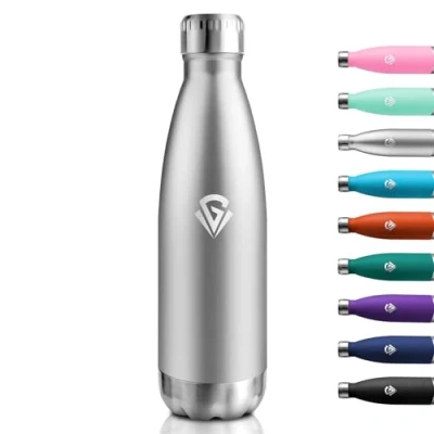 Abbildung von Thermosflasche 750ml, Wasserflasche Doppelwandig BPA Frei, Trinkflasche Edelstahl, Kohlensäure Geeignet, Isolierflasche Auslaufsicher für Schule, Fitness, Laufen, Sprudel, Gym, Reisen
