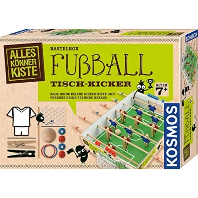 Abbildung von Kosmos 604479 AllesKönnerKiste Fußball Tisch Kicker, DIY Bastelset für Jungen und Mädchen ab 7 Jahre, Komplett Set zum Basteln, Bauen spielen