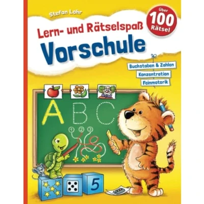 Abbildung von Lern und Rätselspaß Vorschule: Buchstaben, Zahlen, Konzentration, Feinmotorik, Logik, Malen (ab 5 Jahre)