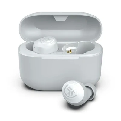 Abbildung von JLab Go Air Pop+ In Ear Kopfhörer kabellos Bluetooth, True Wireless Kopfhörer, 35+ Std Headphones, kabellose Ohrhörer, Earbuds mit Mikrofon, USB C Ladebox, Dual Connect, EQ3 Sound, Wolkenweiß