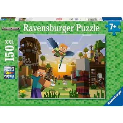Abbildung von Ravensburger Kinderpuzzle 12004177 Minecraft Baukunst und Abenteuer Puzzle für Kinder ab 7 Jahren, mit 150 Teilen im XXL Format, Geschenke