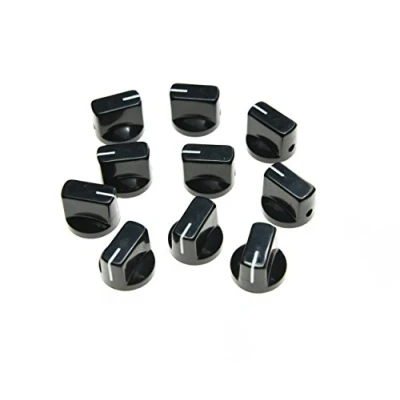 Abbildung von KAISH 10 Stück Gitarre AMP Effektpedal Knobs Pointer Knob mit Stellschraube schwarz