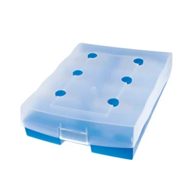 Abbildung von HAN Archivbox CROCO DUO, einfach Vokabeln lernen mit 5 Fächer Lernsystem, DIN A8 Karteikasten für 2200 Karten, inkl. 8 Stützplatten, A Z Register, Karteibox, Archivbox, 9987 643, transluzent/blau