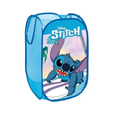 Abbildung von Superdiver Faltbarer Kinderkorb aus Stoff mit Griffen Disney Stitch I Würfel Organizer für Kleidung und Spielzeug (58 x 36 cm) Kinderzimmer Behälter Mädchen Korb Schlafzimmer