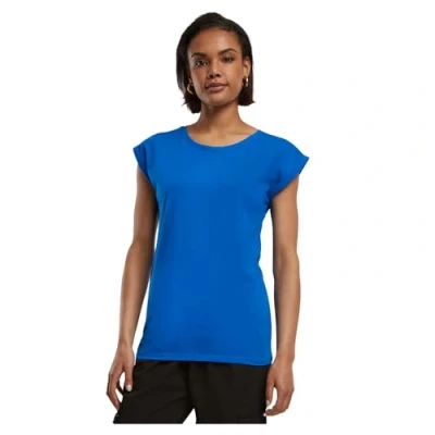 Abbildung von Build Your Brand Damen BY021 Ladies Extended Shoulder Tee T Shirt, Bright Blue, 3XL