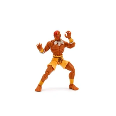 Abbildung von Jada Toys Street Fighter Figur Dhalsim (15 cm) bewegliche Sammel und Actionfigur aus 2: The Final Challengers, mit alternativem Kopf, Händen Zubehör, ab 13 Jahre