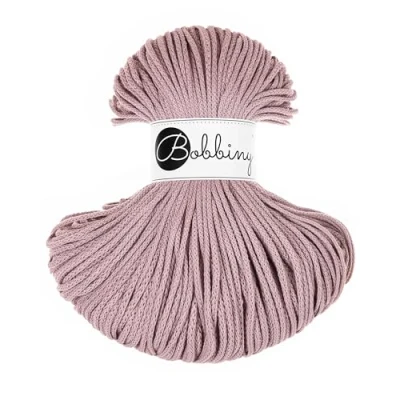Abbildung von Bobbiny Junior 3 mm geflochtene Makramee Schnur (malve) 100 m
