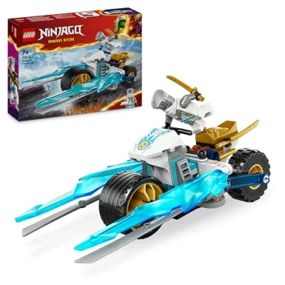 Abbildung von Lego NINJAGO Zanes Eismotorrad, Ninja Spielset mit 1 Minifigur, Action Spielzeug, baubares kleines Fahrzeug für Kinder, Geschenk Jungen und Mädchen ab 7 Jahren 71816