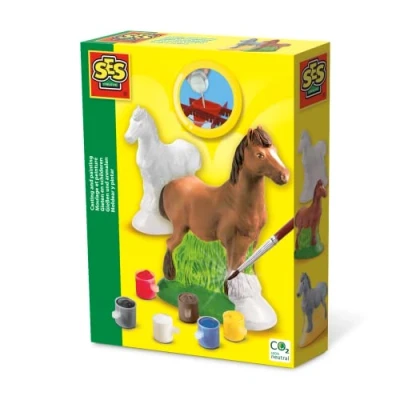 Abbildung von SES Creative 01211 Gips Gießen Pferd, Kreatives Bastelset für Kinder