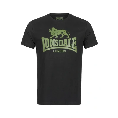 Abbildung von Lonsdale Herren Bangor Double Pack T Shirt, Black/Olive, M EU