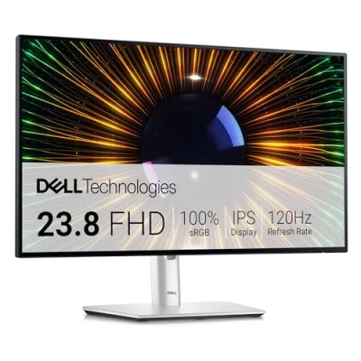 Abbildung von Dell U2424H UltraSharp 24 Zoll Full HD (1920x1080) Monitor, 120Hz, IPS, 5ms, 100% sRGB, 2X USB C, DisplayPort, HDMI, 3X USB, 3 Jahre Garantie, Silber