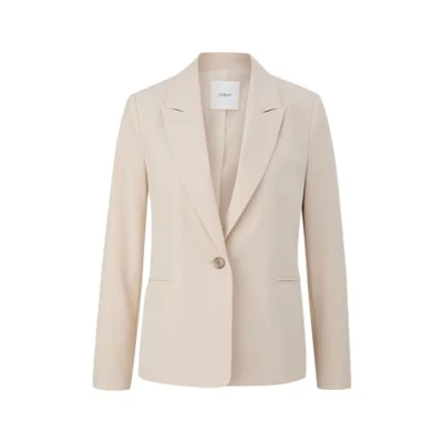 Abbildung von s.Oliver Black Label MIT Paspeltaschen Blazer, Damen, Größe: 40, Beige