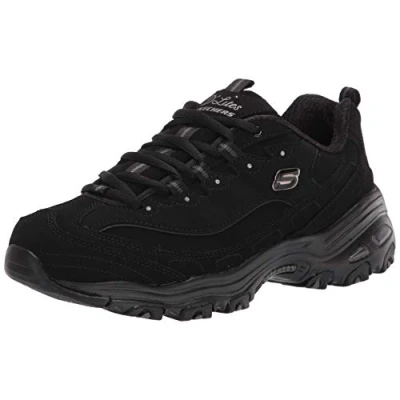 Abbildung von Skechers Damen Sneaker D&#039;Lites BIGGEST FAN, Schwarz (schwarz / schwarz), 36.5 EU W