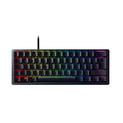 Abbildung von Razer Huntsman Mini (Red Switch) Kompakte 60% Gaming Tastatur (Lineare Optisch Mechanische Switches, Doubleshot PBT Tastenkappen, Abnehmbares USB C Kabel) QWERTZ DE Layout Schwarz