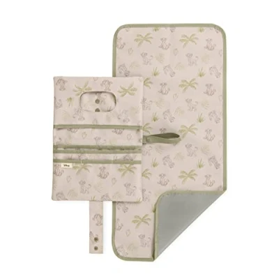 Abbildung von hauck Windeltasche mit Wickelunterlage Change N Walk für Unterwegs, Baby Wickeltasche Organizer, Wickeltetui Schlaufe Kinderwagengriff, Wickelclutch, Abwischbar (Disney Simba Beige)