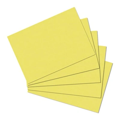 Abbildung von herlitz Karteikarte A5, blanko, gelb, 100 Stück