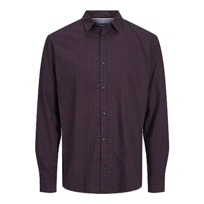 Abbildung von Jack &amp; Jones Jegingham Hemd, Herren, Größe: Large, Navy blazer checks/mini gingham
