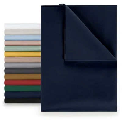 Abbildung von Blumtal® Basic Betttuch 180x275 cm für Matratzen 120x200 Bettlaken ohne Gummi Oeko TEX zertifiziertes Leintuch aus gebürstetem Microfaser Bettbezug in Taupe