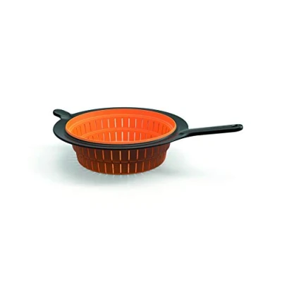 Abbildung von Fiskars Sieb, Ø 26 cm, Kunststoff/Silikon, Functional Form, Schwarz/Orange, 1027304