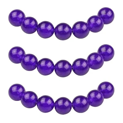 Abbildung von MJDCB Perlen zum Auffädeln 8mm 45 stück Lila Jade Halbedelsteine mit Loch Lose Runde Steinperlen für Herstellung Schmuck Armbänder Halsketten