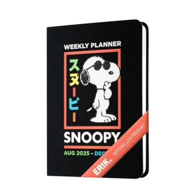 Abbildung von Grupo Erik Hausaufgabenheft Schülerkalender 2025/2026 Peanuts Snoopy Schulplaner 2025 2026 Kalender Taschenkalender Schulkalender Geschenk Einschulung Mädchen und Jungen Schulsachen