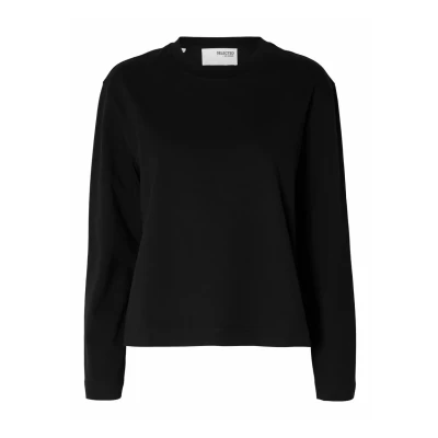 Abbildung von Selected Femme Langarmshirt, Damen, Größe: Medium, Black
