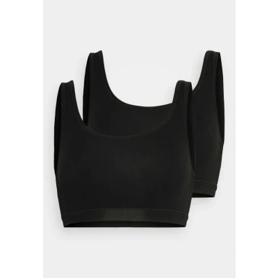Abbildung von Schiesser 2PACK Bustier OHNE CUPS Organic Cotton 95/5 Bustier, Damen, Größe: 38, Schwarz