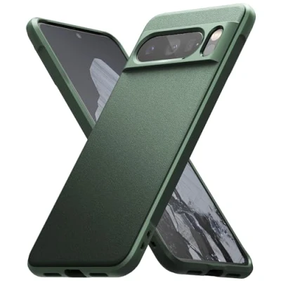 Abbildung von Ringke Onyx Case Kompatibel mit Google Pixel 8 Pro Hülle, Verbesserte Griffigkeit Rutschfestes Mattierte TPU Handyhülle für 5G (2023) Dark Green