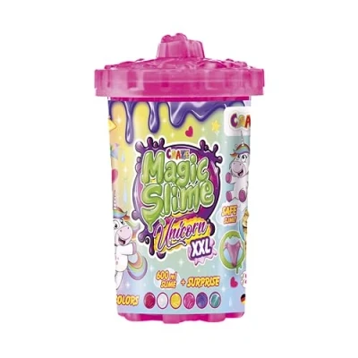 Abbildung von CRAZE Magic Slime Unicorn XXL Schleim Kinder in 600 ml Dose inkl. Einhorn Spielfigur, Set mit Überraschung &amp; wunderschöne Glitzereffekte