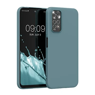 Abbildung von kwmobile Hülle kompatibel mit Xiaomi Redmi Note 11 / 11S weiches TPU Silikon Case Cover geeignet für kabelloses Laden Antique Stone