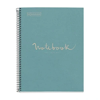 Abbildung von Miquelrius MR6092 Notizbuch A4 Emotions Pappe Ecoblue 80 Blatt kariert, Blau, Unica