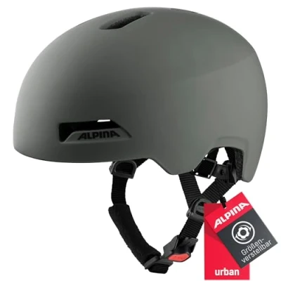 Abbildung von ALPINA HAARLEM Robuster, Individuell Anpassbarer &amp; Leichter Urban Fahrradhelm Für Erwachsene, coffee grey matt, 52 57 cm
