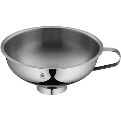 Abbildung von WMF Gourmet Marmeladentrichter 14 cm, Trichter große Öffnung 4 Einfülltrichter Edelstahl, Cromargan Einfüllhilfe für Gläser